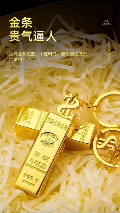 Ten Thousand Match Lighter Windproof High Value Gold Bar Shape Kerosene Lighter Creative Personality Anti-drop Cool lighter