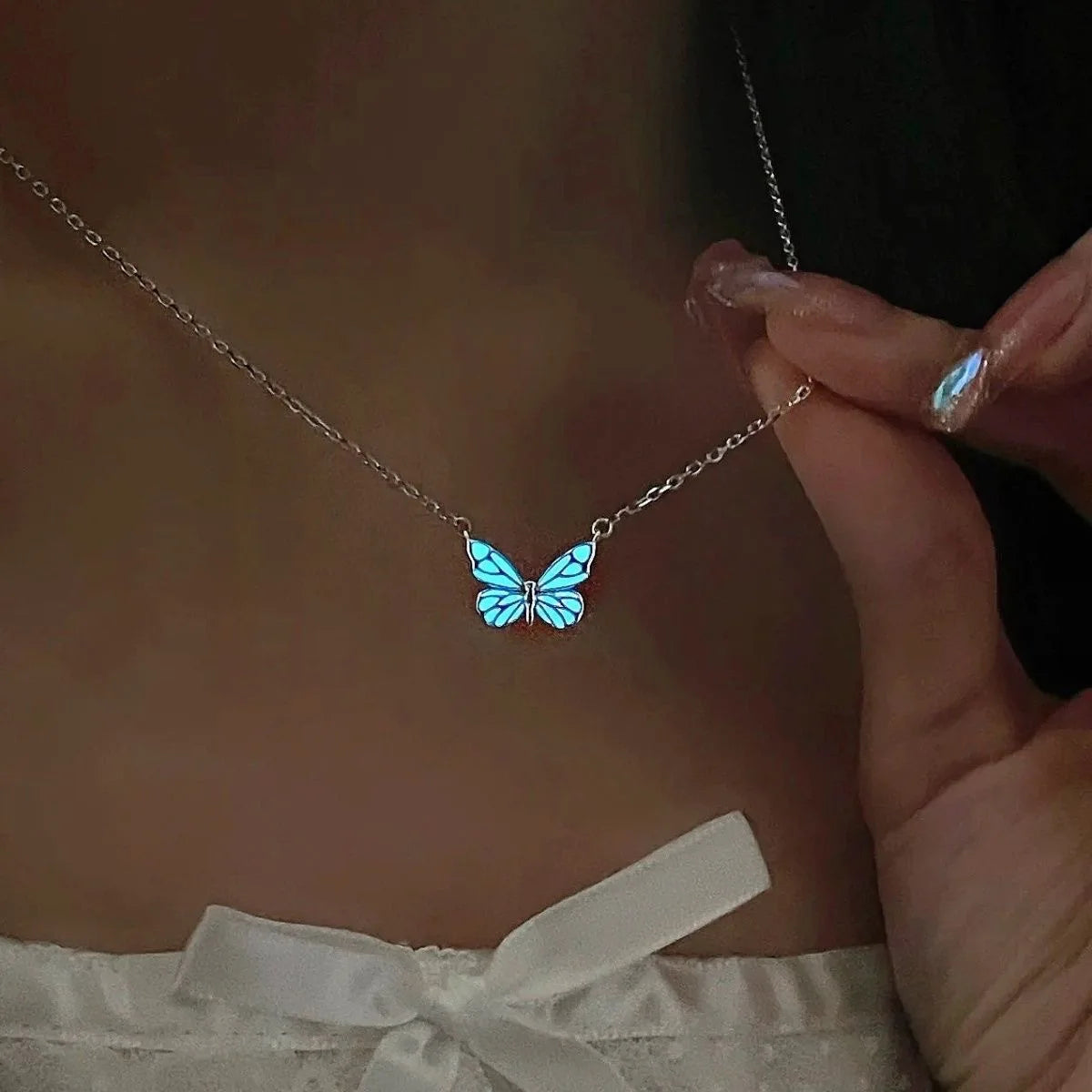 Luminous Butterfly Necklace