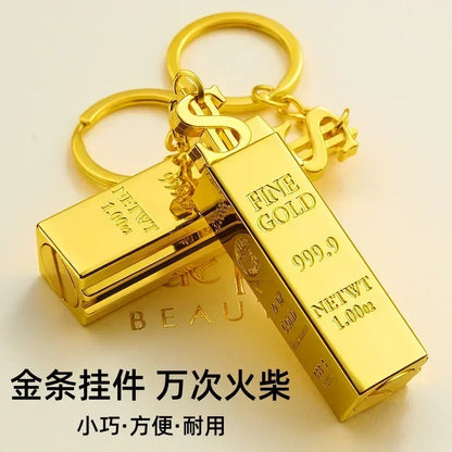 Ten Thousand Match Lighter Windproof High Value Gold Bar Shape Kerosene Lighter Creative Personality Anti-drop Cool lighter