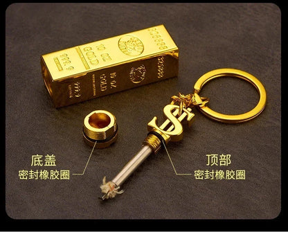 Ten Thousand Match Lighter Windproof High Value Gold Bar Shape Kerosene Lighter Creative Personality Anti-drop Cool lighter