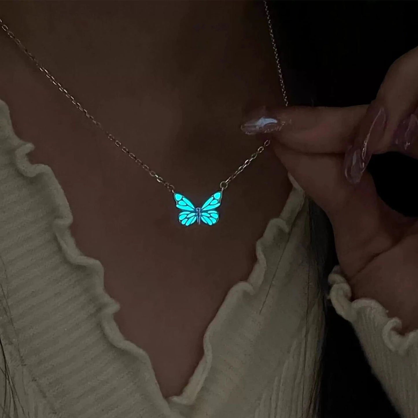 Luminous Butterfly Necklace