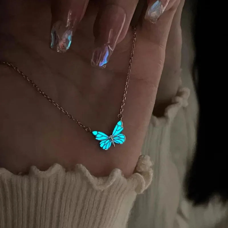 Luminous Butterfly Necklace